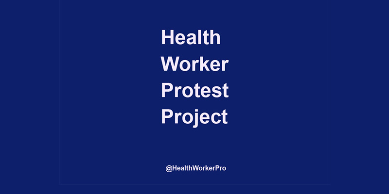 health worker protest